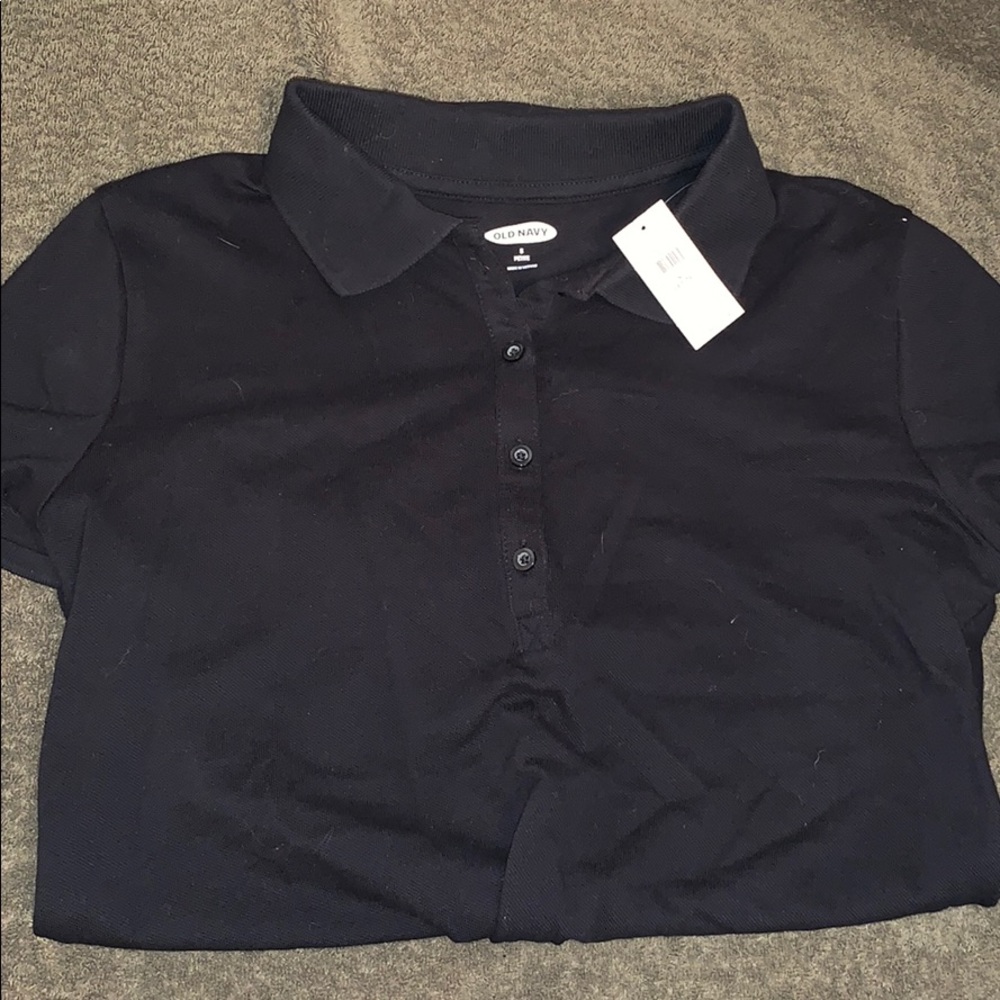 Old Navy Petite Small Black Collared Shirt